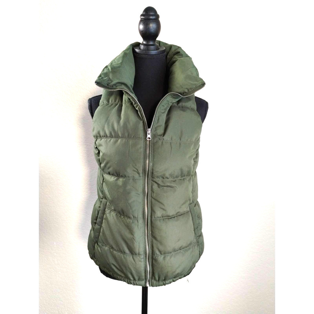 Old navy puffer vest olive green size PS